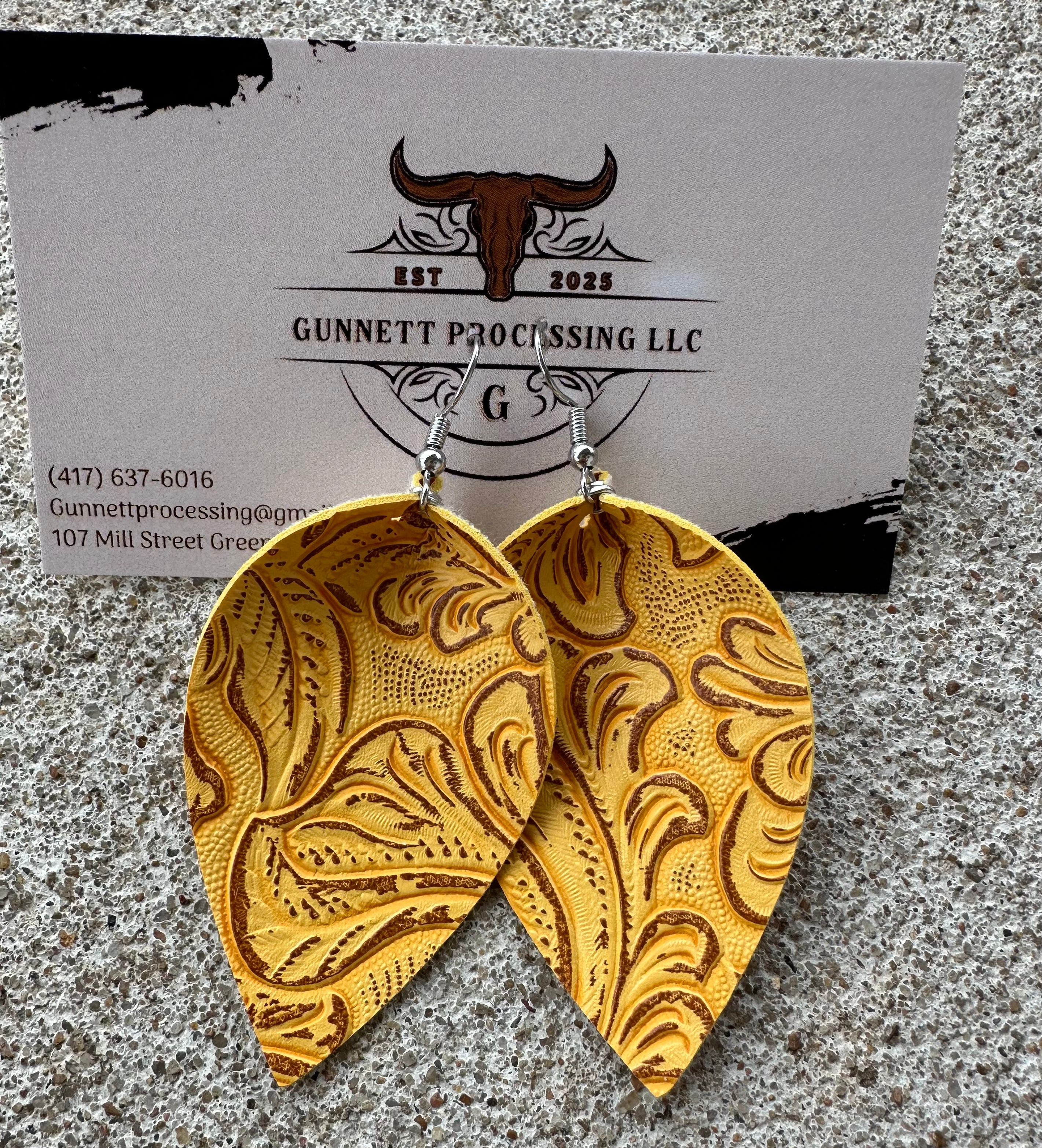 Mustard Pinch Earrings