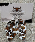 Cowhide Pinch Earrings