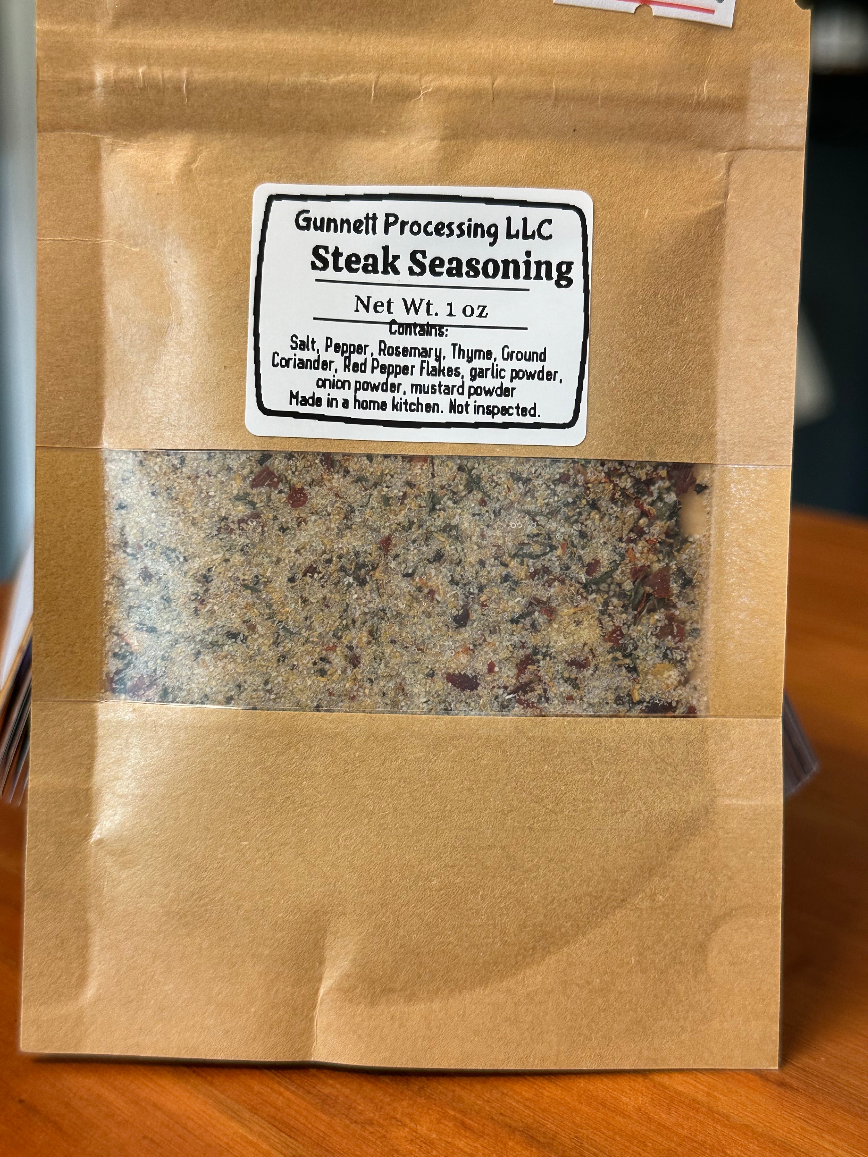 Gunnett Processing Steak Seasoning
